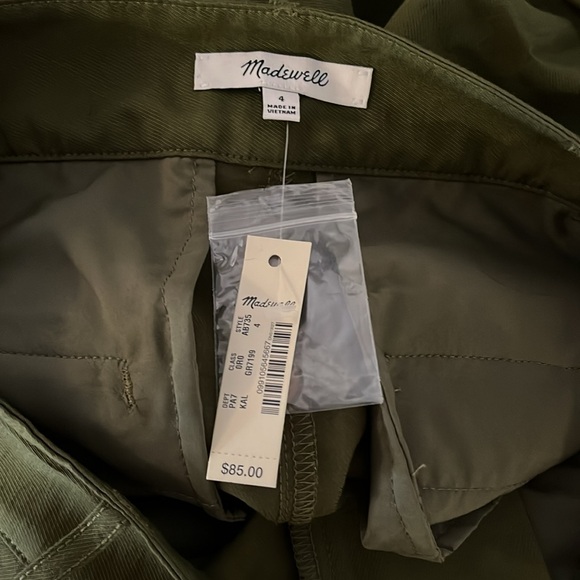 NEW Madewell Drapey Pleated Wide Leg Pants Kale Size 4 - Picture 5 of 7